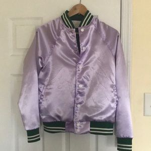 Tuesday Bassen satin bomber jacket